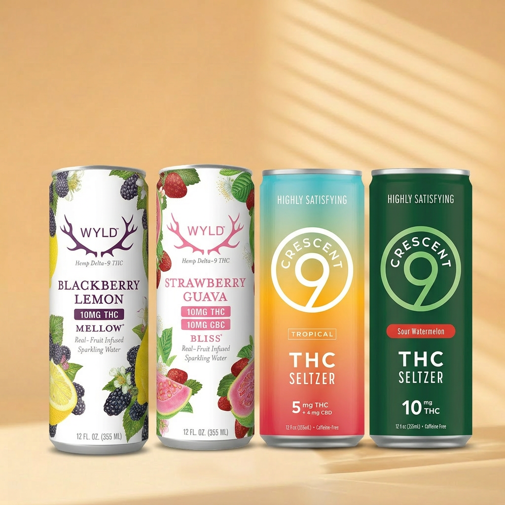 Chilled cannabis-infused seltzer cans