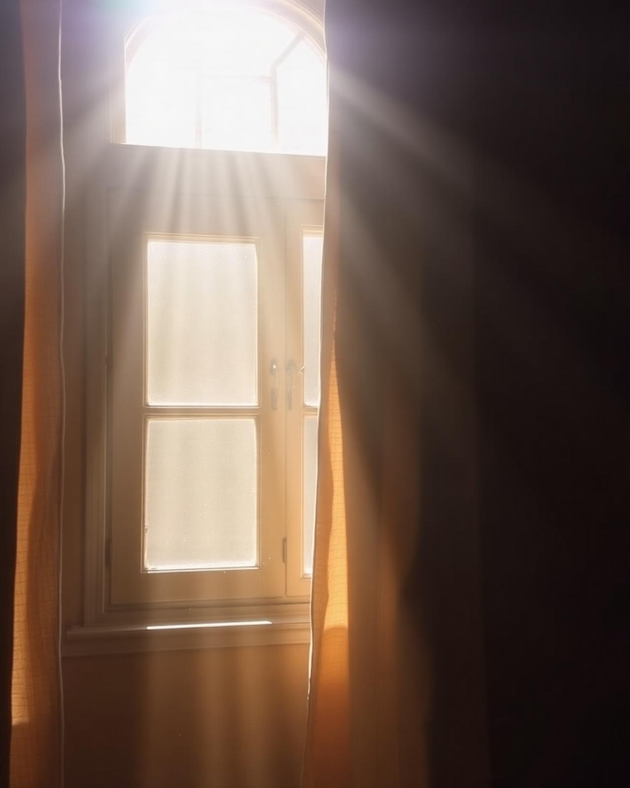 Soft sunlight streaming through a quiet window
